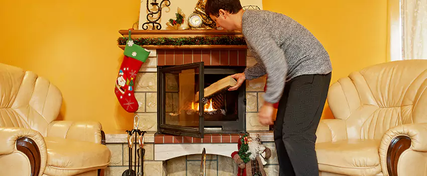 Rusted Metal Fireplace Restoration in Havelock, North Carolina